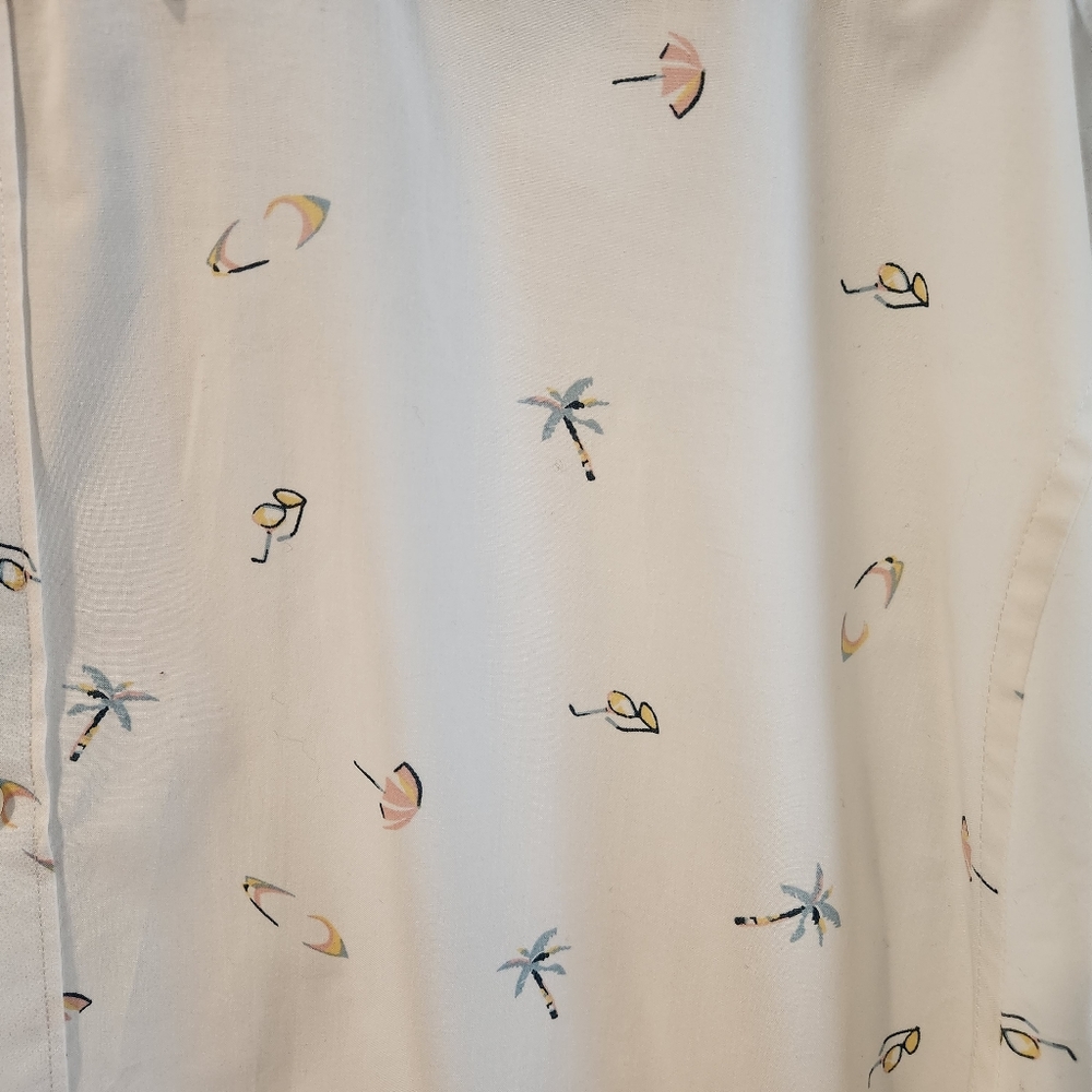 Bonobos large white gray men button down shirt with skiers design - Picture 6 of 8